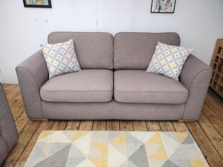 DFS two piece sofa set in Taupe-immaculate condition