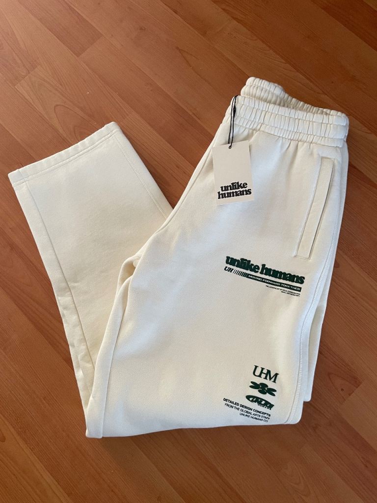 Unlike Humans White Joggers – Brand New with Tags