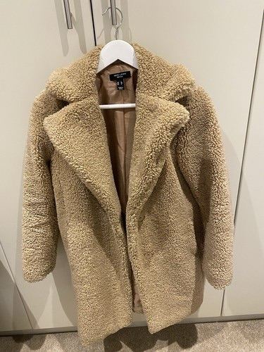 New Look Beige Teddy Coat – Good Condition