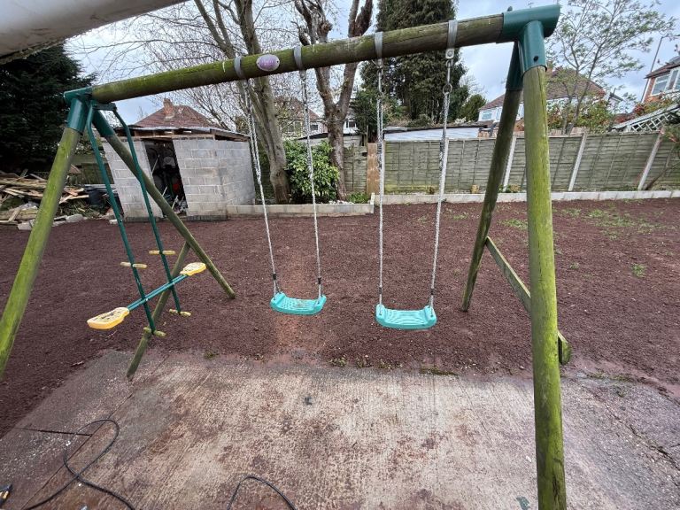 Wooden swing set - FREE TO COLLECT 