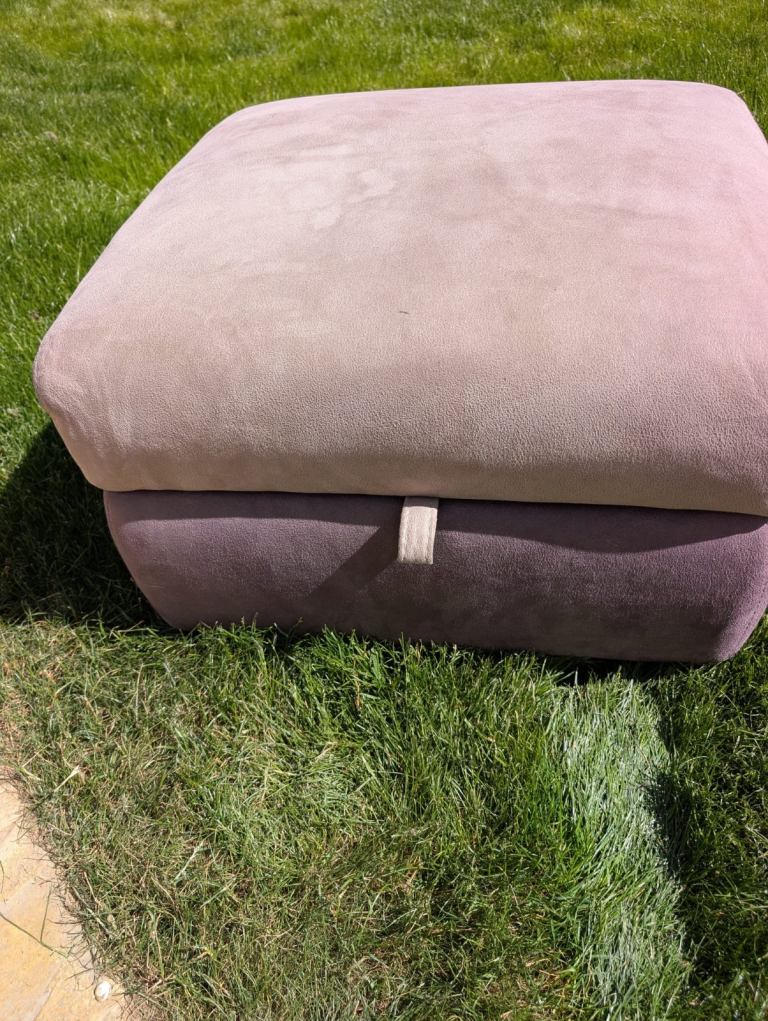 Grey Fabric Storage Stool – Good Condition