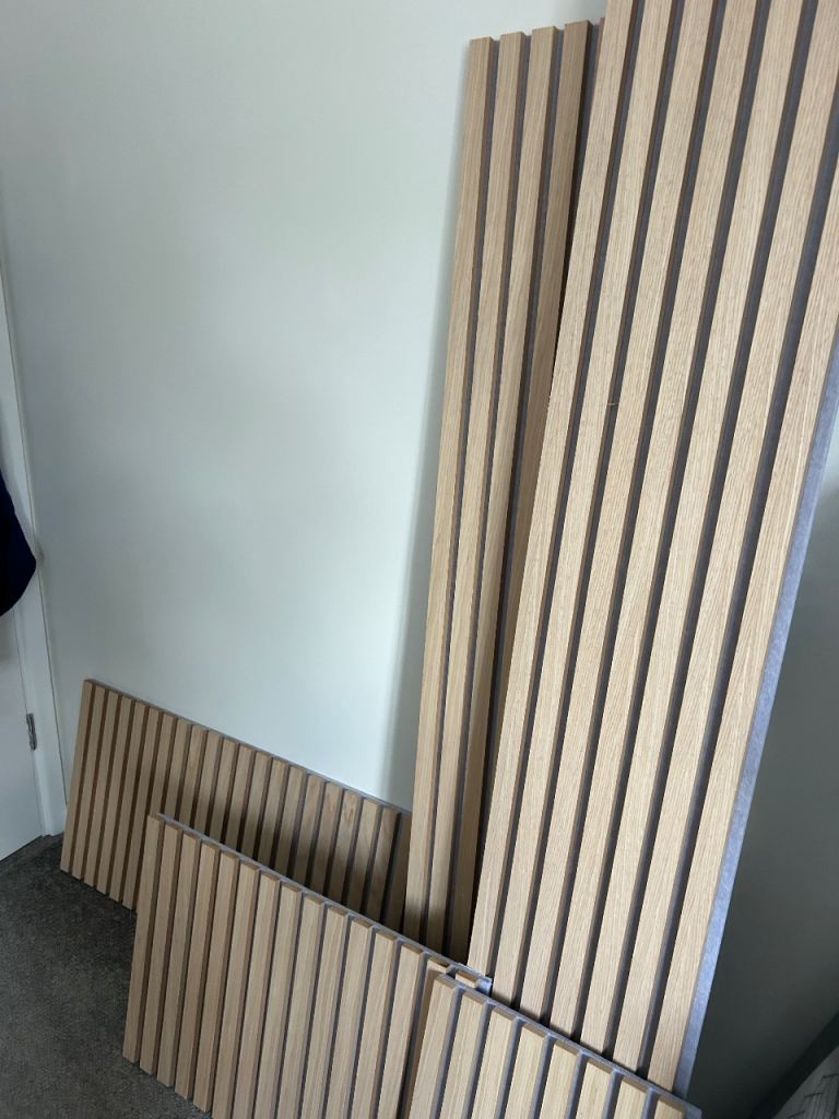 Acoustic oak panelling off cuts 
