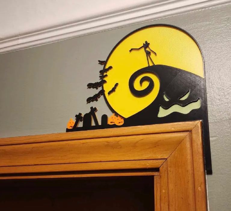 New Nightmare Before Christmas Door Frame Decoration - Multicoloured Wood