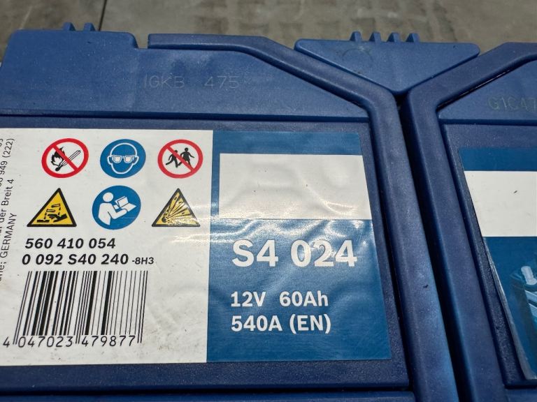 Bosch s4 024 12 volt battery used condition