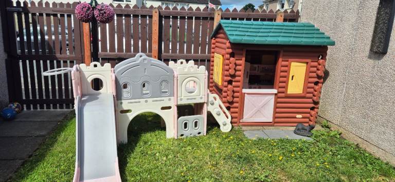 Slide and playhouse 
