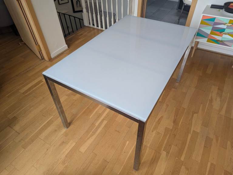 IKEA glass topped dining table 