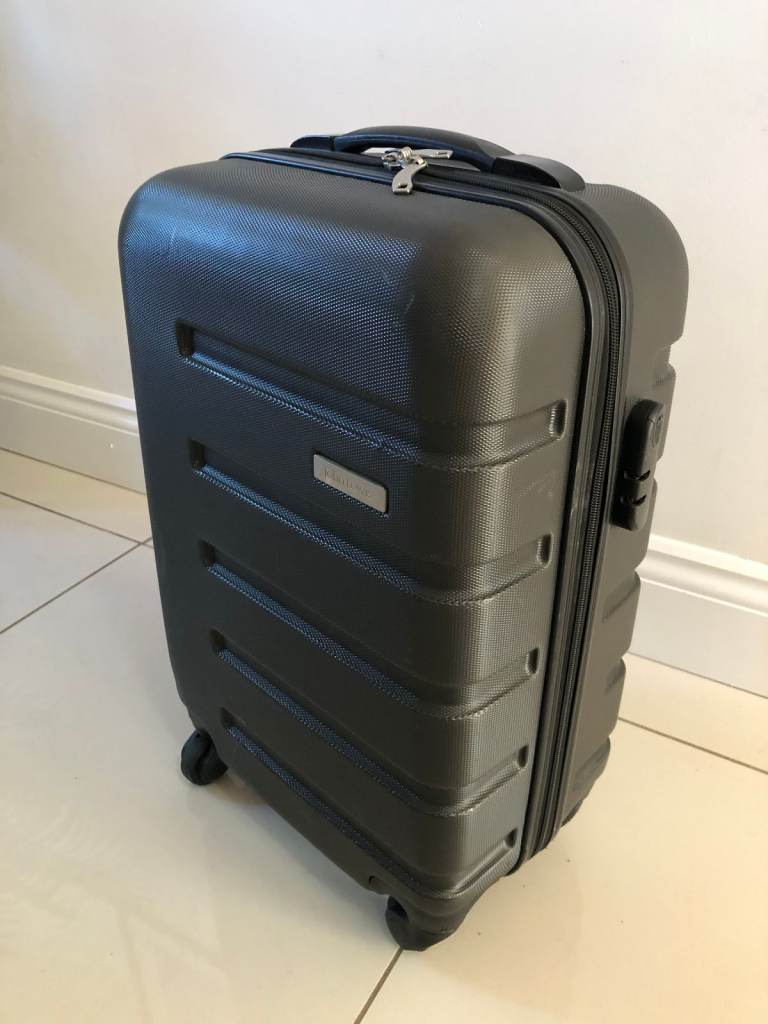 Cabin suitcase, John Lewis, dark grey, solid shell