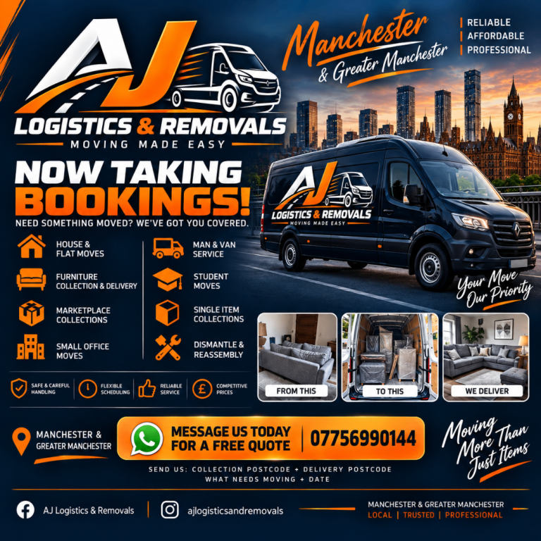 Man & Van Manchester | House Removals, Collections & Deliveries