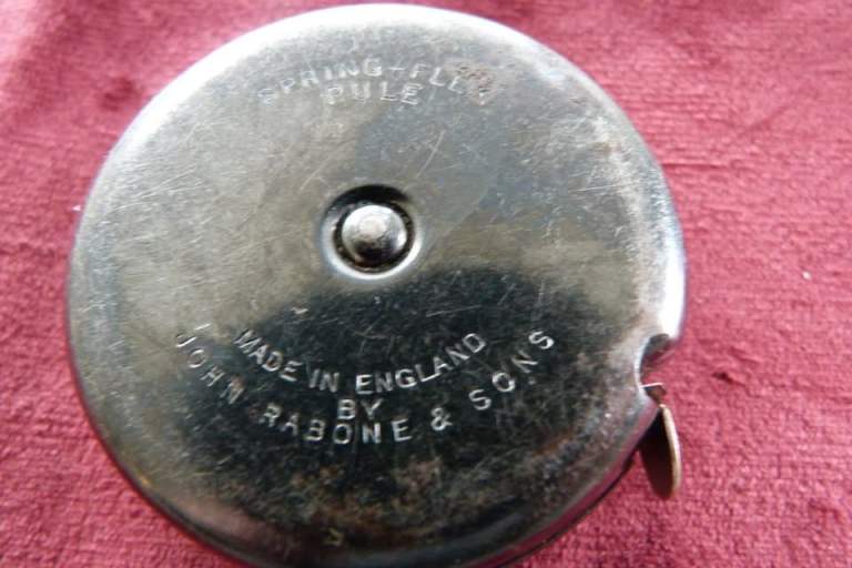 image for Vintage RABONE SPRING-FLEX metal rule. Patent No. 402200