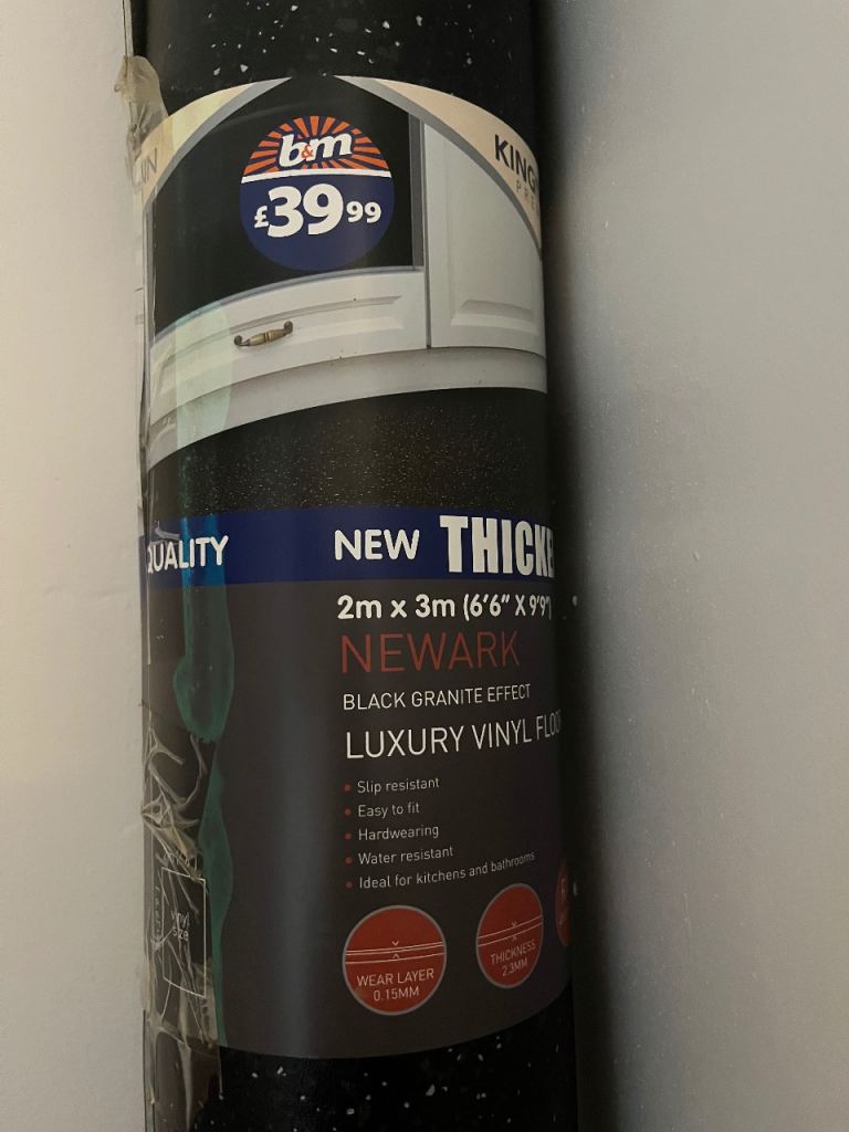 Black granite vinyl flooring