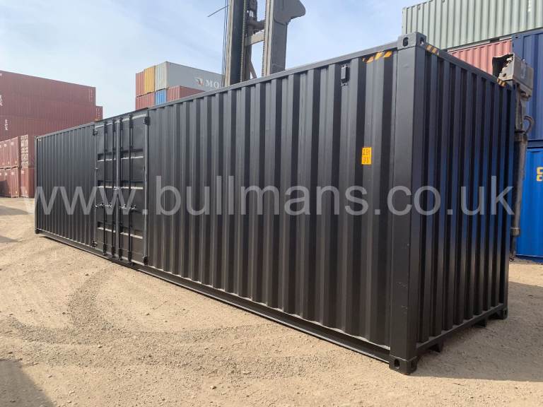 40ft High Cube Shipping Container – Extra Side Access Doors – Steel Storage – For Sale