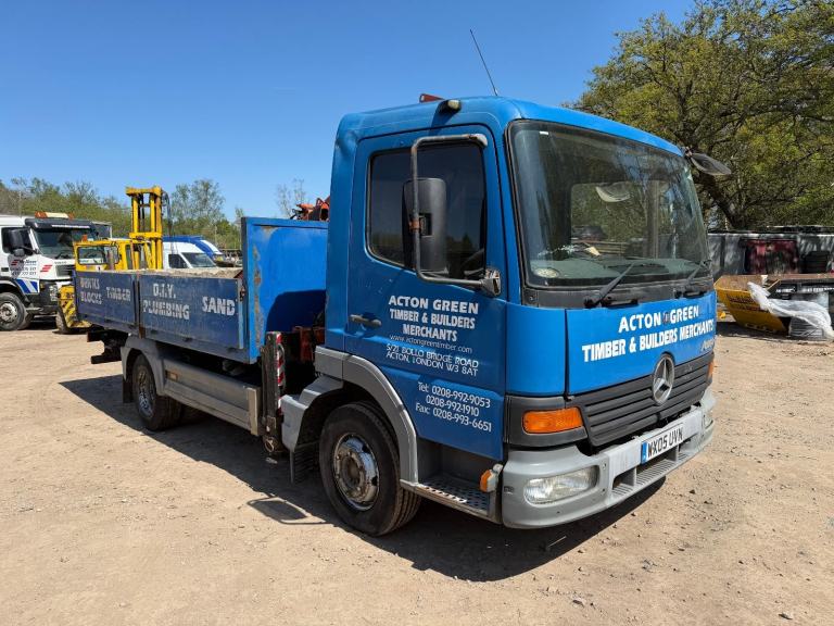 Mercedes-Benz Atego 815 2005 7.5 ton DROPSIDE truck with crane manual