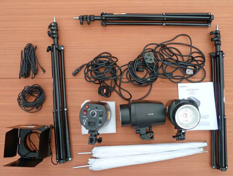 NiceFoto GY-180 180W 5500K Photography Studio Strobe Photo Flash Kit