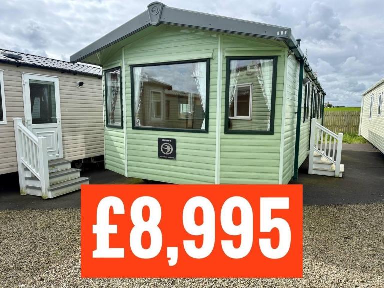 OFF SITE static caravan Scotland double glazed & heated 3 bed Swift Burgundy
