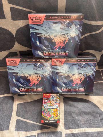 Pokmon Mega Evolution Chaos Rising Bundle - 3x ETB + Booster Bundle -  Sealed | in Dundee | Gumtree