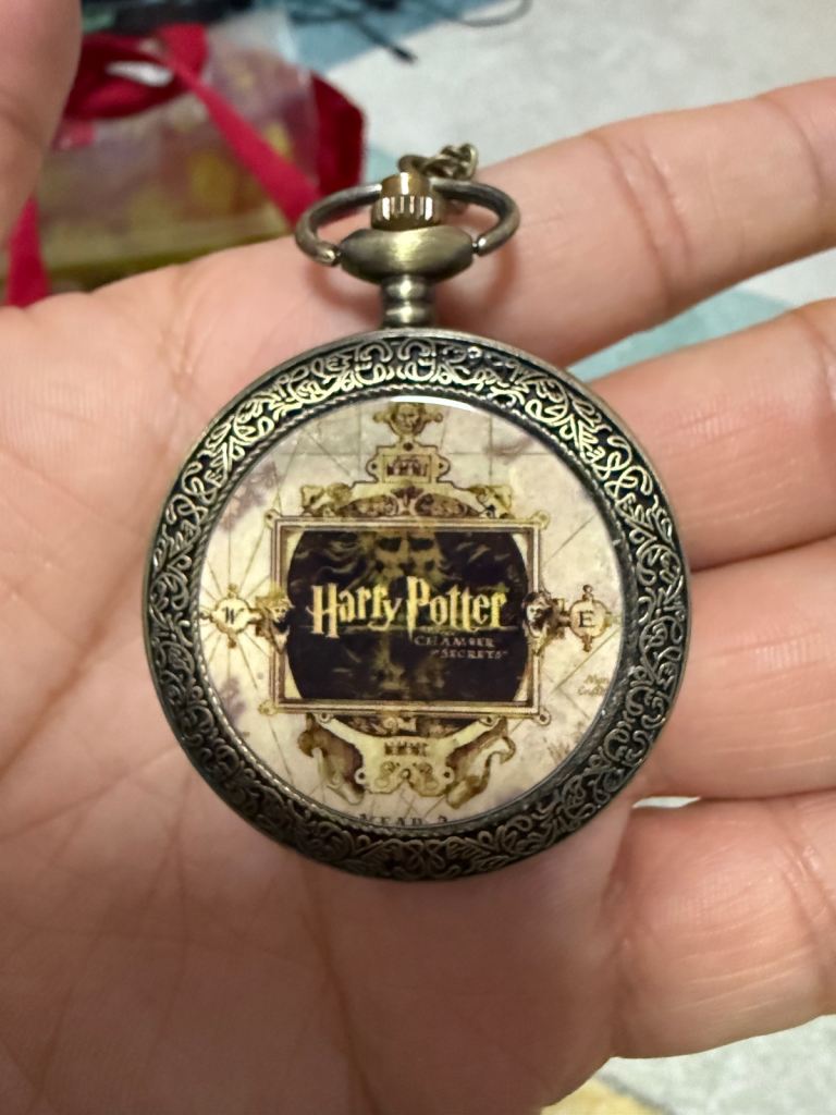 Harry Potter style pocket watch necklace 