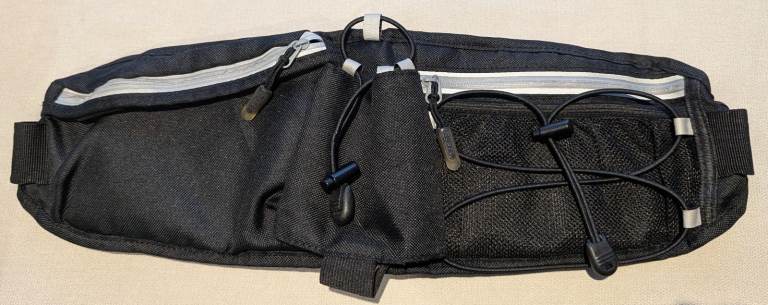 Exercising/Running/Jogging/Workout Waist Belt Bag with water bottle pocket | Black | New