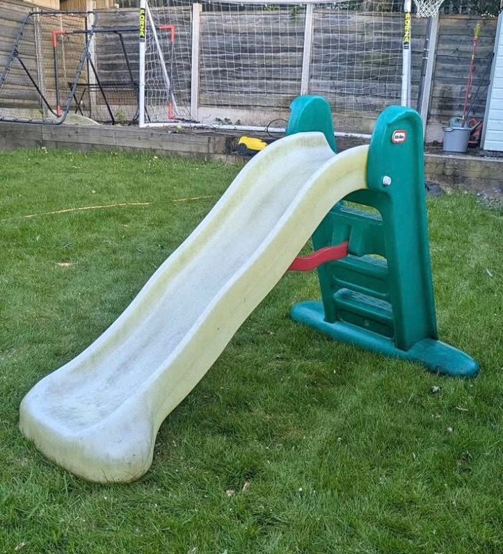 Little tikes tykes large sunshine garden slide outdoors 