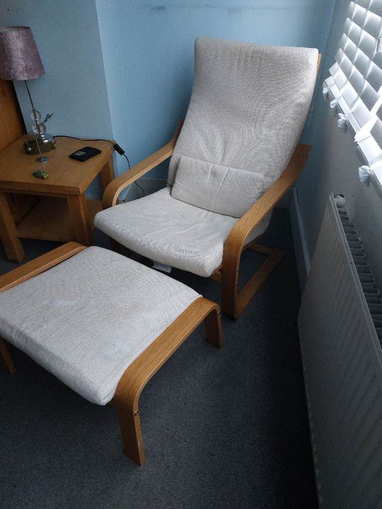 Ikea poang chair & footstool
