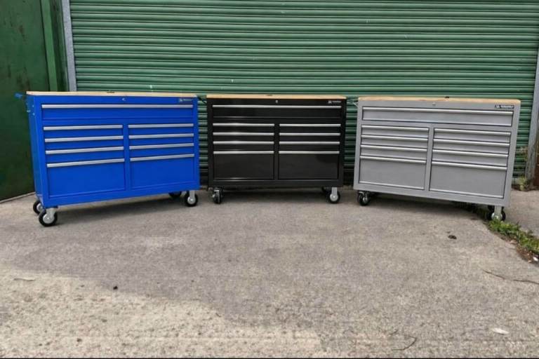 46" 9 drawer empty tool cabinet on wheels choice of 3 colours