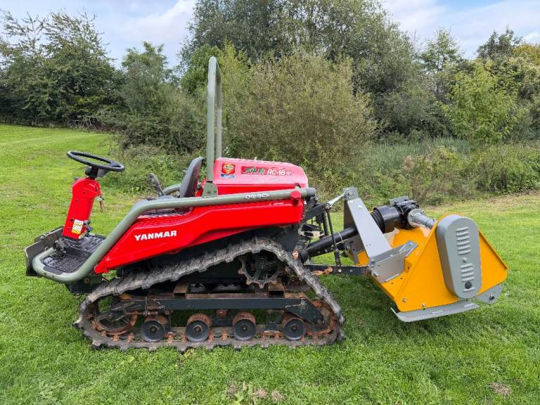 YANMAR AC18 Track Compact Tractor & New RAPTOR X 4ft Flail Mower * WATCH VIDEO *