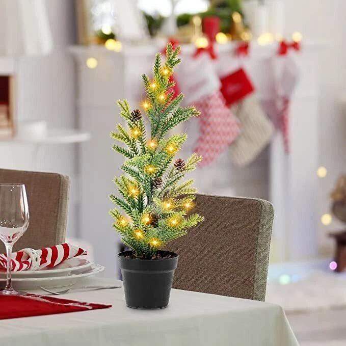 Christmas Tree (Mini) with Pinecones Pre-Lit
