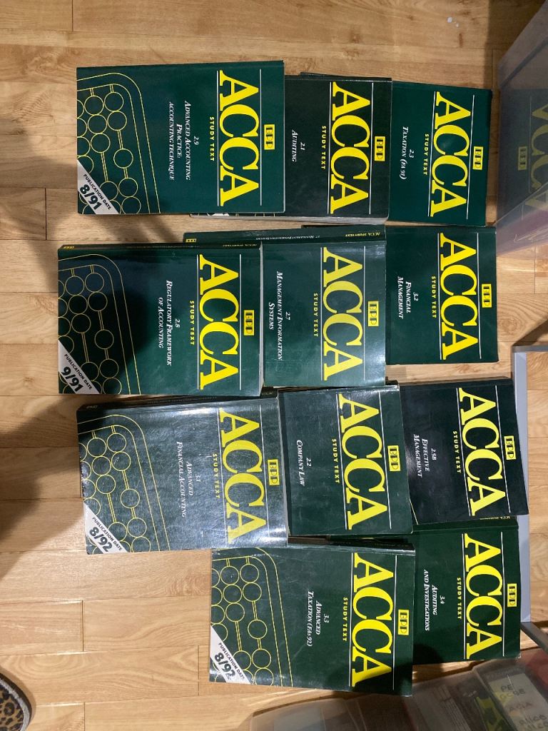 Vintage study texts for ACCA at £3 each