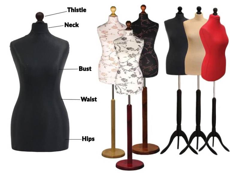 Female Dressmakers mannequin Dummy with choice of stand