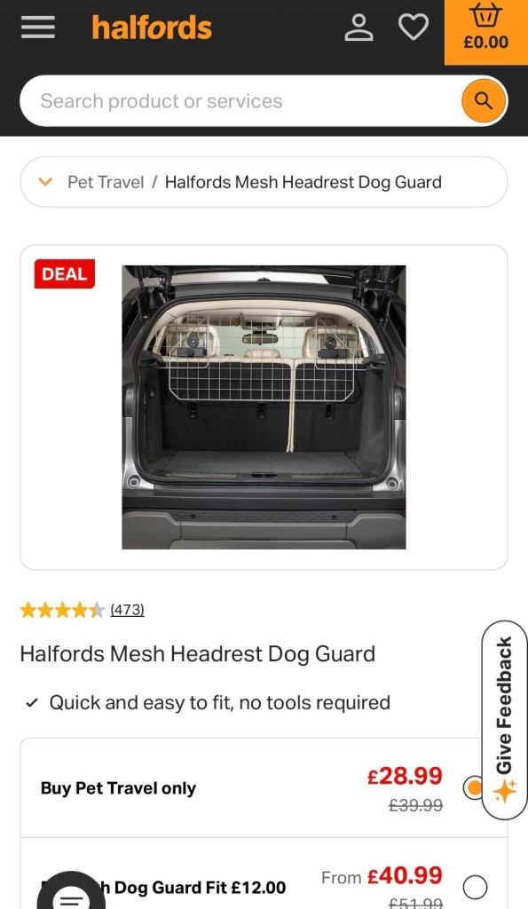 Head rest dog guard 