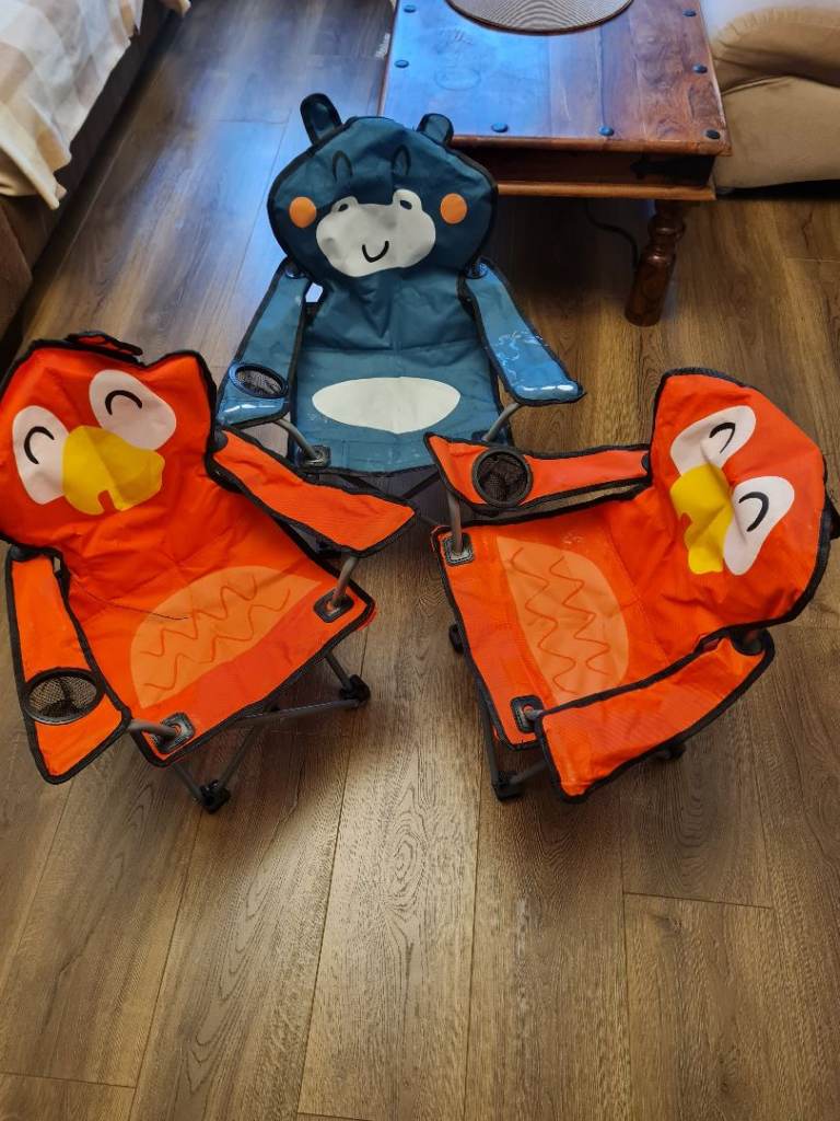 Kids Folding Camping Chairs - Owl and Hippo Designs