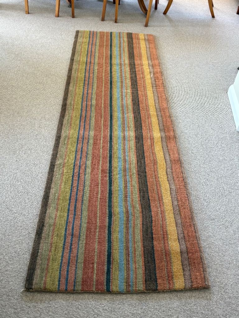 John Lewis Multistripe Wool Rug 240x70cm – Hand Loomed
