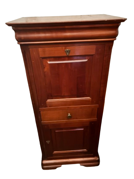 Elegant Louis Philippe style Solid Wood Cabinet – Narrow Storage Column / Bonnetière