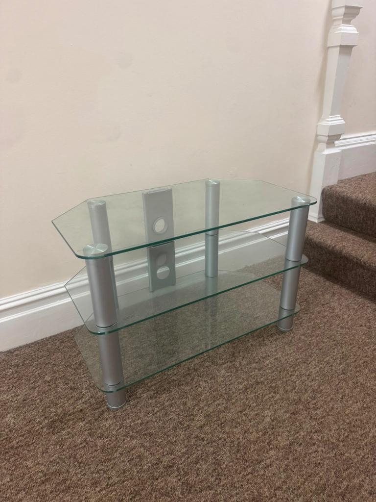 glass tv stand 