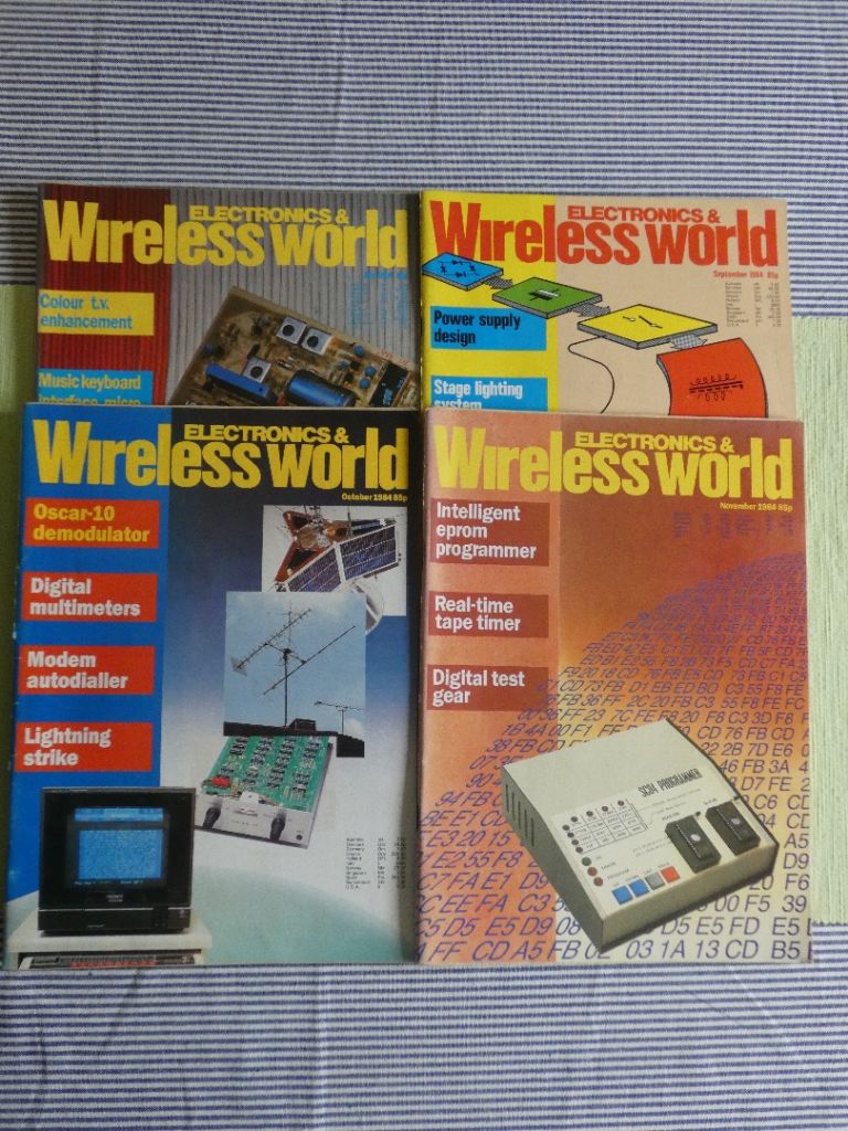 Electronics and Wireless World, 4 issues, July, September, October, November 1984