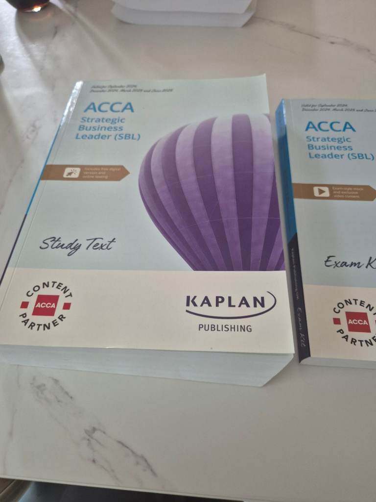 ACCA Strategic Business Leader (SBL) Study Text & Exam Booksudy Test & 