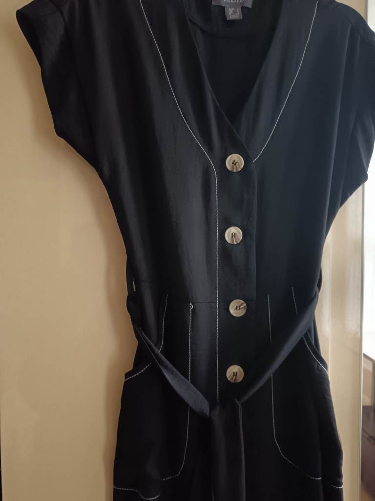 Black button up dress