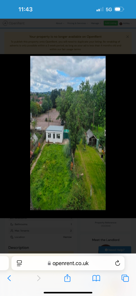 Studio in shared house ha3 Preston Rd 