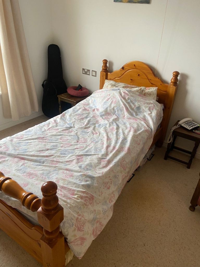 Single Bed solid wooden frame