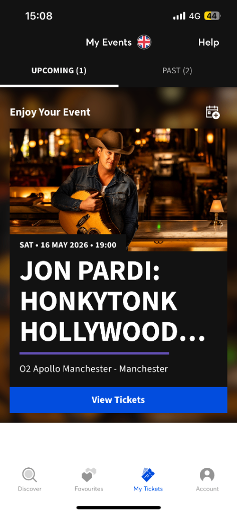 Jon pardi honkytonk x 2 tickets 