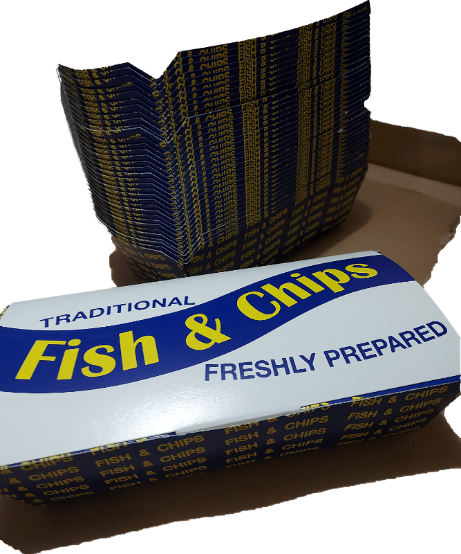 Fish and chips cardboard boxes 