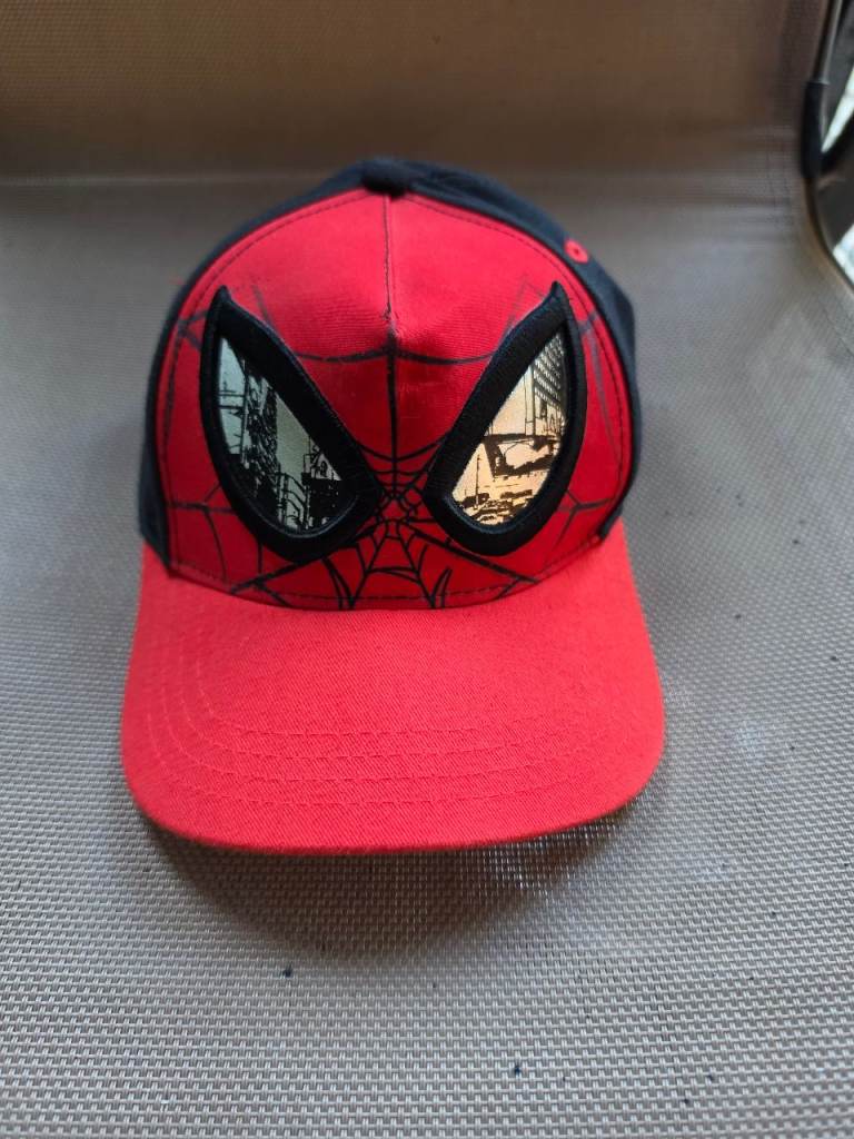 Kids Spider-Man Baseball Cap – Red and Black, Good Condition