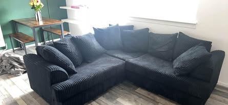FREE Black - Cord - Corner Sofa