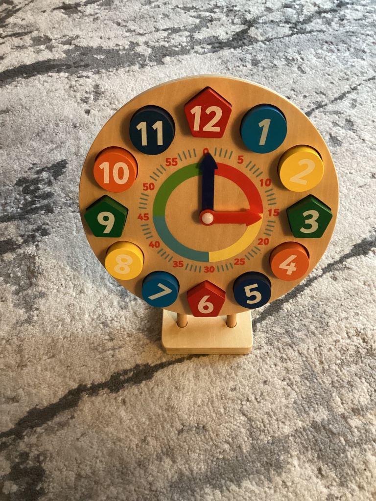 Kids wooden clock