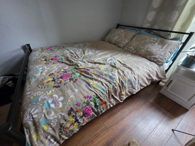 Double Bed Frame with Mattress