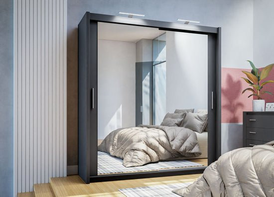image for 🔥⚡Brand New Milan 2 or 3 Doors Sliding Wardrobe with Mirrors in High Gloss or Matte Finish
