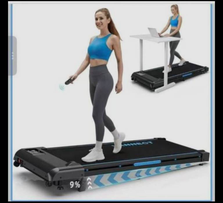 4 in 1 Walking Pad with 9% Incline, 1-10KM/H Walking Treadmill for Home with 330LBS Capacity