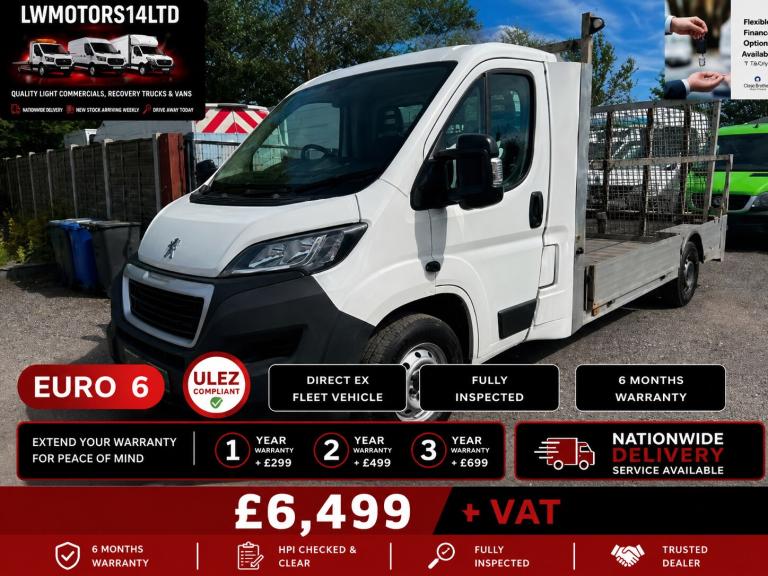 PEUGEOT BOXER 335 140 HDI L2H1 11FT8 LONG ALLOY DROPSIDE PLANT TRUCK 2021 71 REG