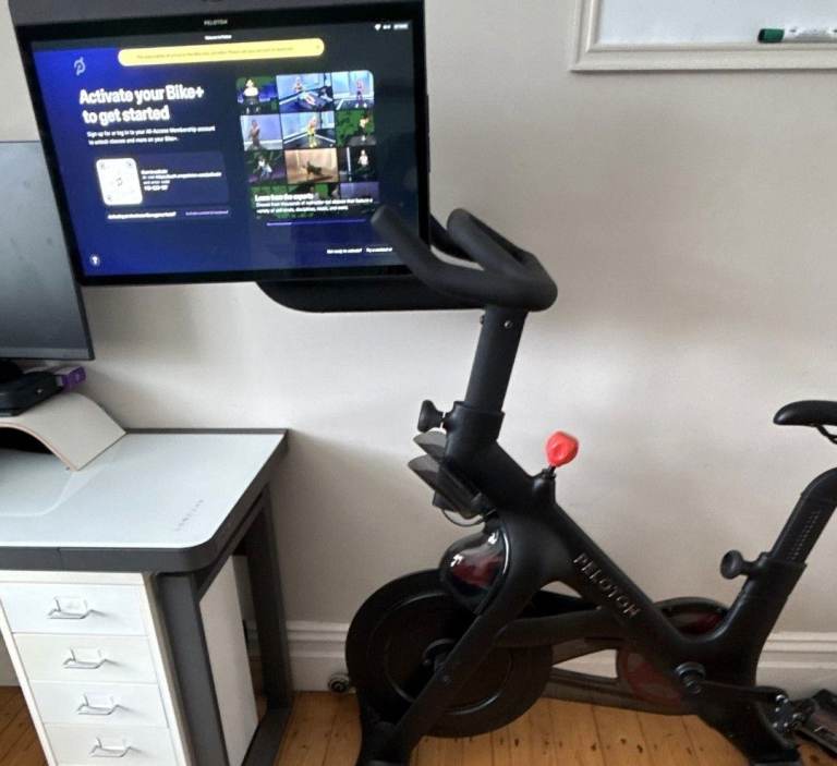 Peloton bike plus with accessories 