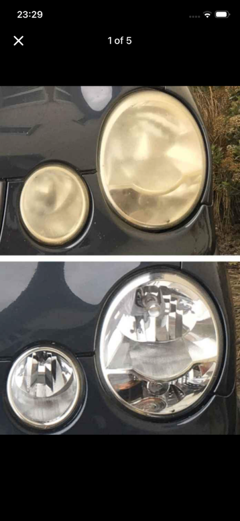 Mobile headlights restoration 