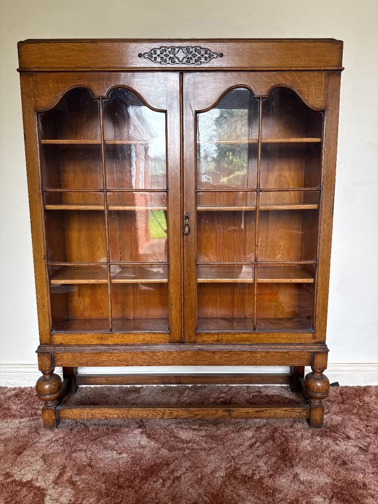 Oak Book Case / Display Cabinet